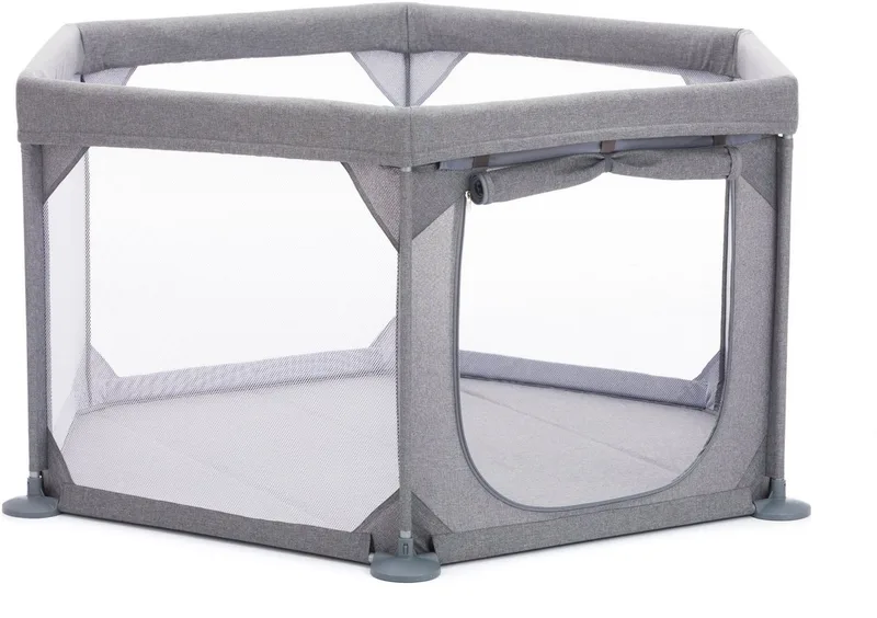 Laufgitter 6-Eck, Ø 134 cm, Höhe 67 cm, inklusive Transporttasche de Fillikid en Grau – photo produit