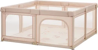 Laufgitter Malta mit Boden, mit Transporttasche von Fillikid in Beige – Produktfoto 1 von 5