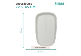 Wickelauflage Wickelmulde Soft Care Exklusiv von Fillikid in Grau – Produktfoto 4 von 5