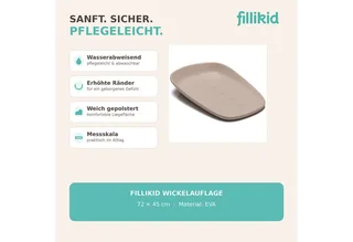 Wickelauflage Wickelmulde Soft Care Exklusiv von Fillikid in Taupe – Produktfoto 3 von 5