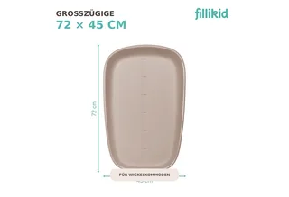Wickelauflage Wickelmulde Soft Care Exklusiv von Fillikid in Taupe – Produktfoto 4 von 5