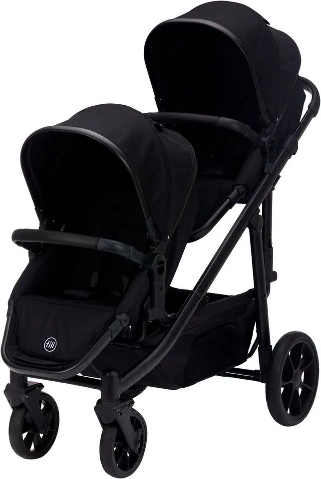 Zwillings-Kombikinderwagen Fill Two in One, (Set) van Fillikid in Schwarz – productfoto