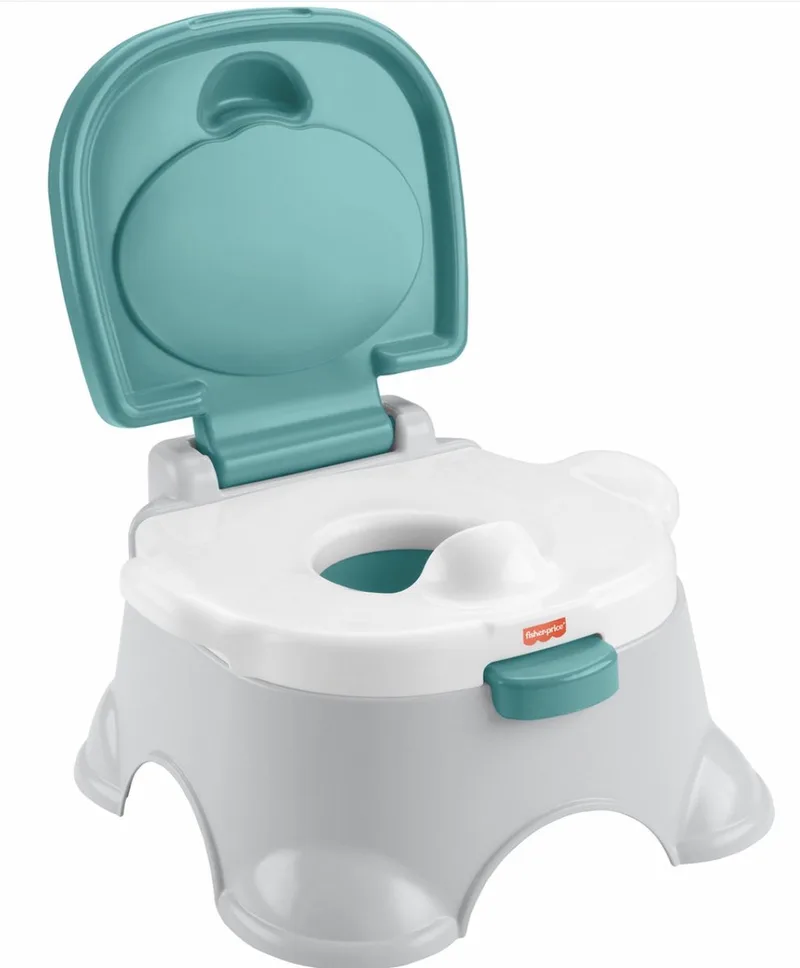Fisher Price 3 in 1 Learn To Go To The Bathroom plaspotje van Fisher-Price in Grijs, Turquoise – productfoto