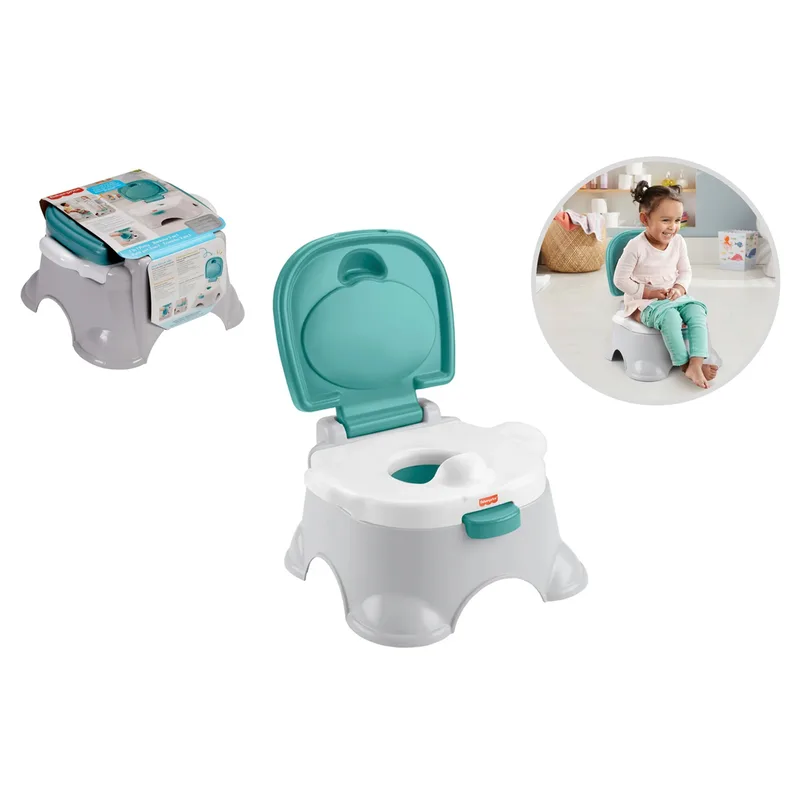 Fisher-Price 3-in-1 Töpfchen, WC-Sitz & Tritthocker de Fisher-Price en Multicolore, 33,4 × 34,5 × 22 mm – photo produit