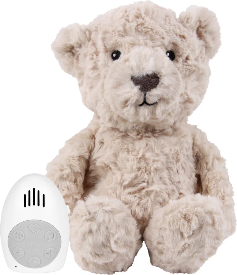 Hartslagknuffel - Lou - Huilsensor - White noise - Hartslag - 2 Melodieën från Flow Amsterdam i Beige – produktbild