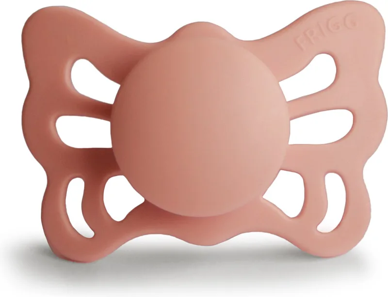 BUTTERFLY Fopspeen 1 stuks - Siliconen - Maat 1 - 0 - 6 maanden by Frigg in Pretty in Peach – product photo
