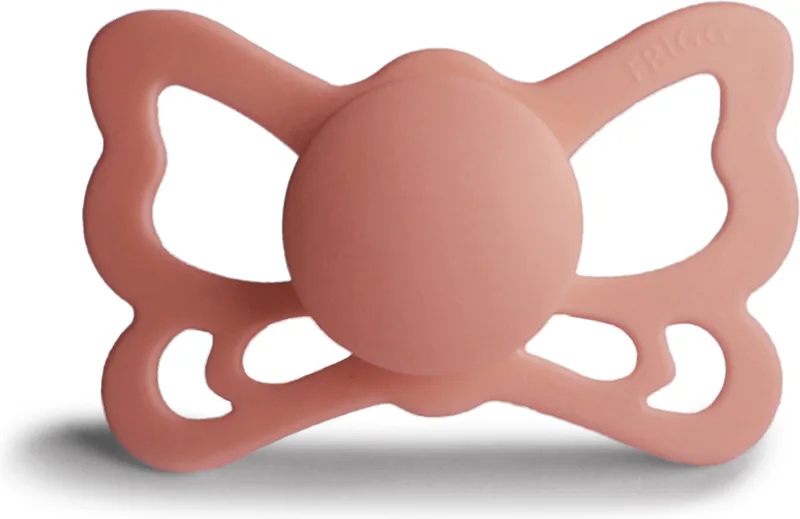 BUTTERFLY Fopspeen 1 stuks - Siliconen - Maat 2 - vanaf 6 maanden by Frigg in Pretty in Peach – product photo