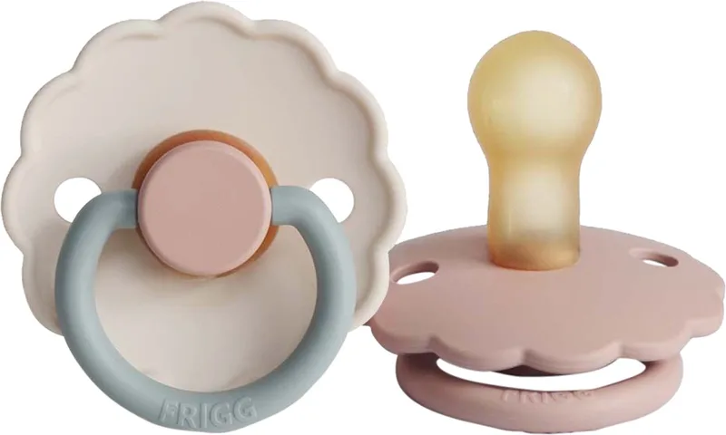 Daisy Fopspeen - 6-18 mnd (2 stuks) - Blooming Blush/Cotton by Frigg in Bloem – product photo