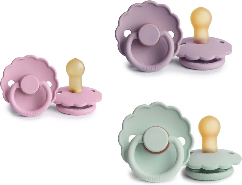 DAISY Fopspeen set 3 stuks 0-6 maand de Frigg en Seafoam, Heather en Lupine – photo produit