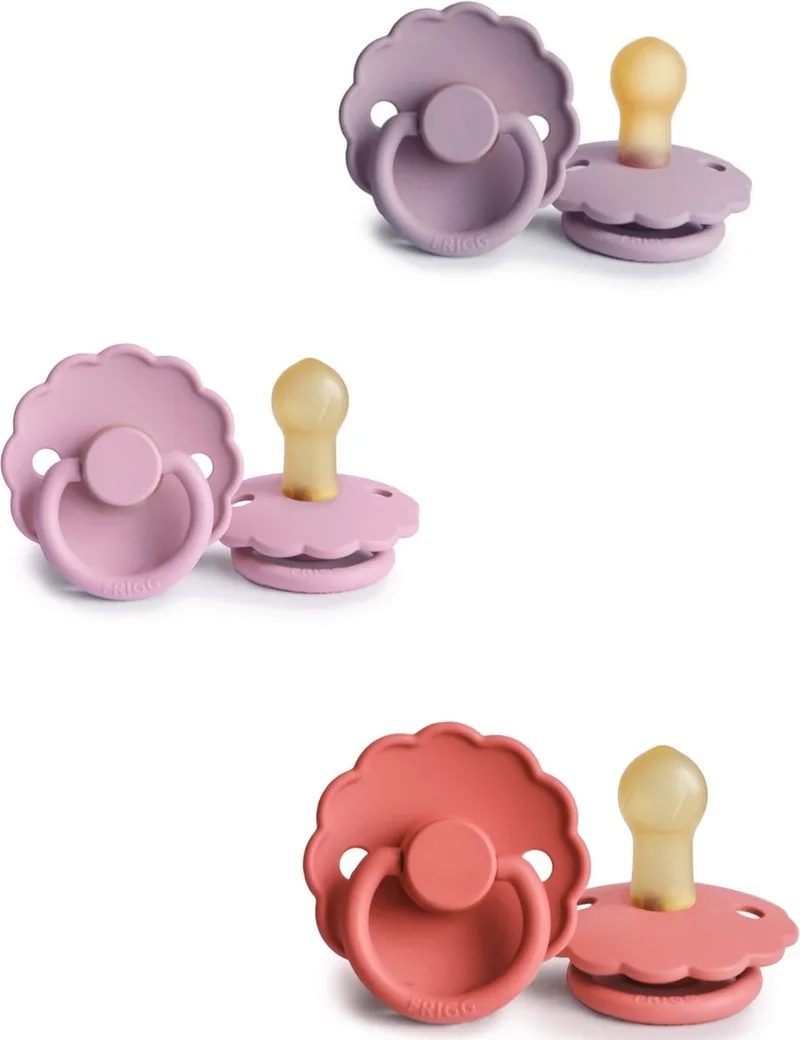 DAISY Fopspeen set 3 stuks Poppy,Lupine en Heather 6-18 maand maat 2 van Frigg in Poppy, Lupine en Heather – productfoto