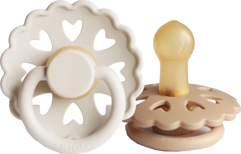 Fairytale Fopspeen Duckling / Emperor 0-6 Mnd 2 Stuks de Frigg en Beige – photo produit