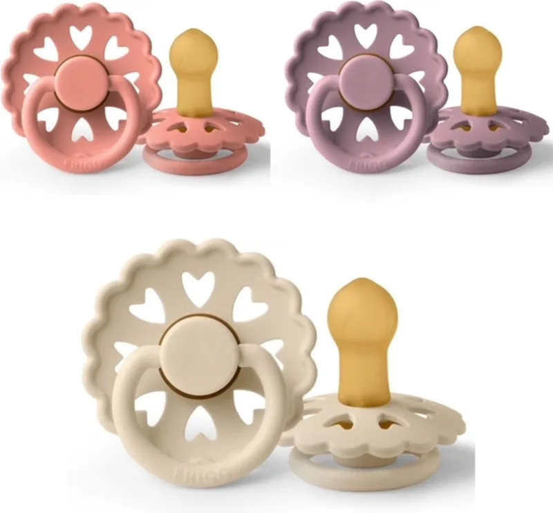 Fairytale Fopspeen set 3 stuks 0-6 maand maat 1 fra Frigg i The Little Mermaid, The Princes And The Pea en The Ugly Duckling – produktbillede