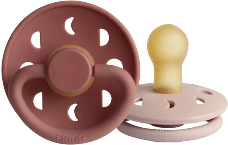 Fopspeen 2-pack - Latex - Blush/Powder Blush - Maat 1 - 0-6 maanden de Frigg en Rose, Poederroze – photo produit