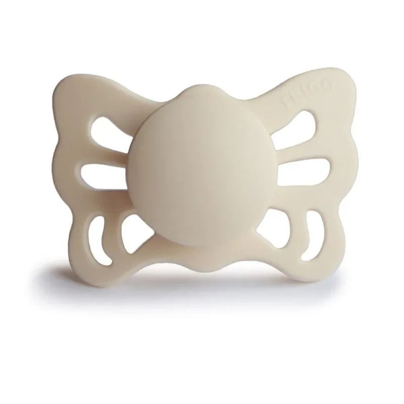 Fopspeen Butterfly Anatomical - Silicone - Cream (T1/T2) - T2 (6-18 maanden) by Frigg – product photo