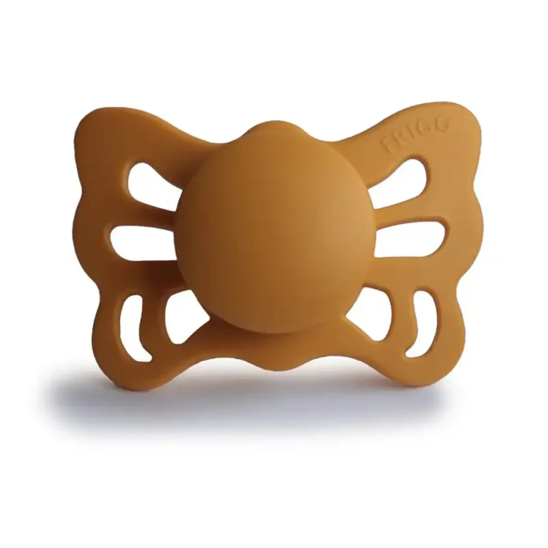 Fopspeen Butterfly Anatomical - Silicone - Honey Gold (T1/T2) - T1 (0-6 maanden) de Frigg – photo produit