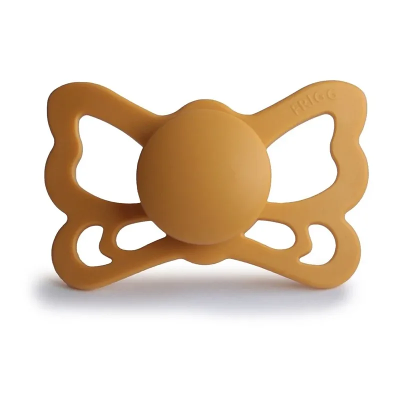 Fopspeen Butterfly Anatomical - Silicone - Honey Gold (T1/T2) - T2 (6-18 maanden) de Frigg – photo produit