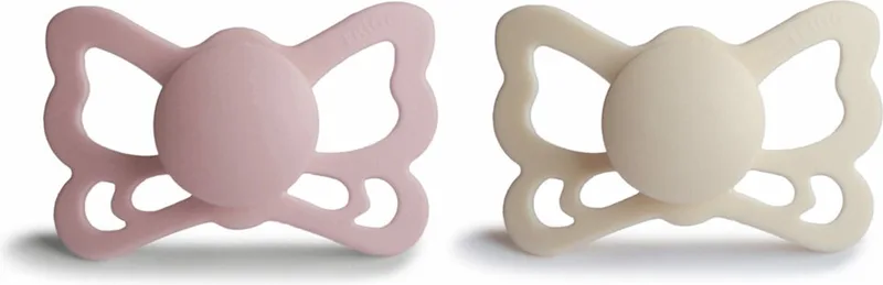 Fopspeen Butterfly maat 1 0-6 mnd Sage 2 stuks de Frigg en Crème – photo produit