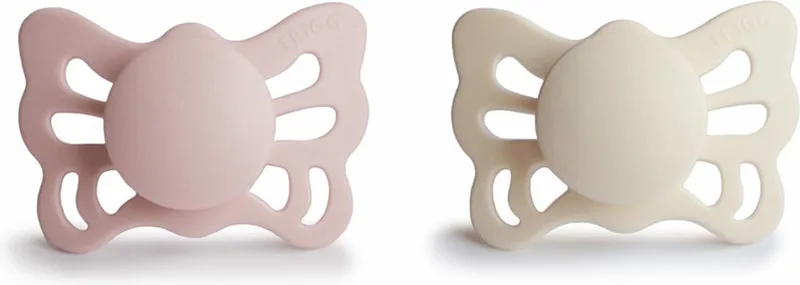 Fopspeen Butterfly maat 2 6-18 mnd 2 stuks van Frigg in Cream Blush – productfoto