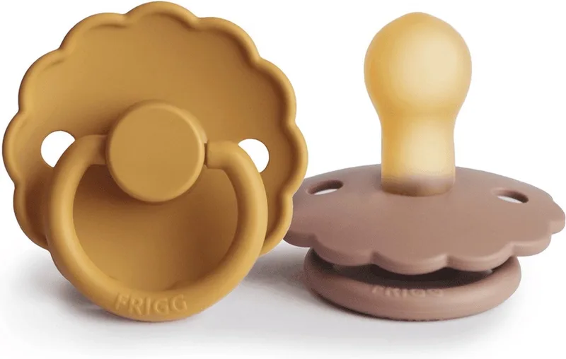 Fopspeen Daisy Honey Gold/Rose Gold T1 0-6mnd (2 stuks) de Frigg en Or – photo produit