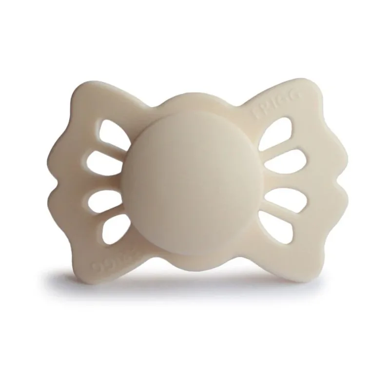 Fopspeen Lucky Symmetrical - Silicone - Cream (T1) van Frigg – productfoto