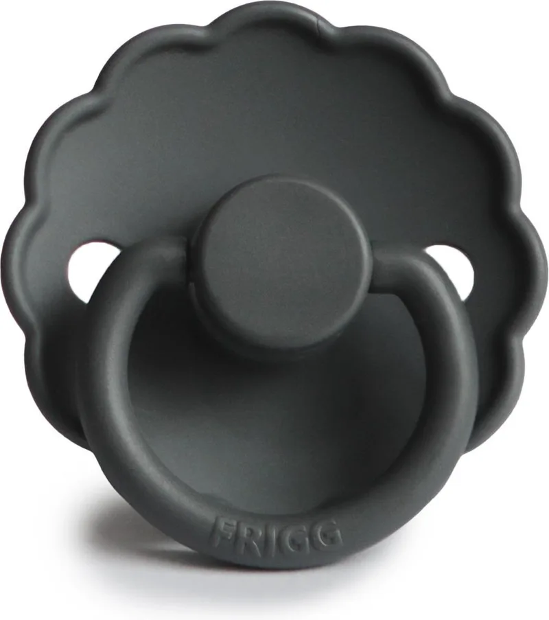 fopspeen - maat 1 0-6 maanden - 1 stuk - daisy van Frigg in Graphite – productfoto