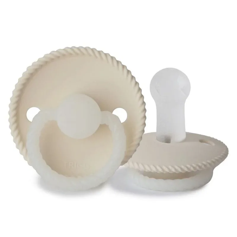 Fopspeen Rope Night - Silicone - Cream (T1) - T1 (0-6 maanden) de Frigg – photo produit