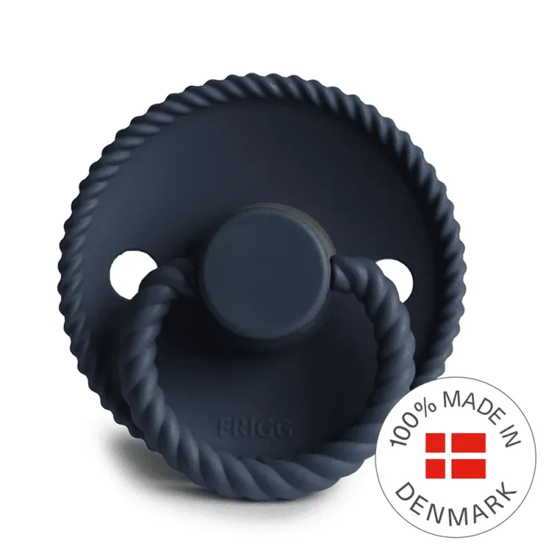 Fopspeen Rope - Silicone - Dark Navy (T1/T2) - T2 (6-18 maanden) de Frigg – photo produit