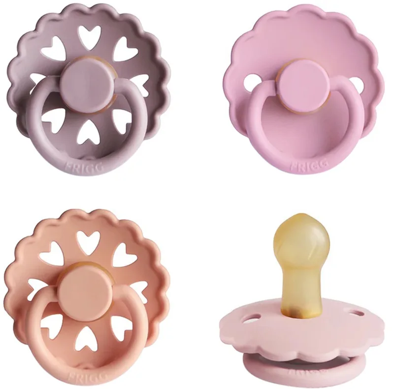 Fopspenen - 4-Pack - Sunset Bliss - Latex - 6–18 Mnd van Frigg in Roze licht – productfoto