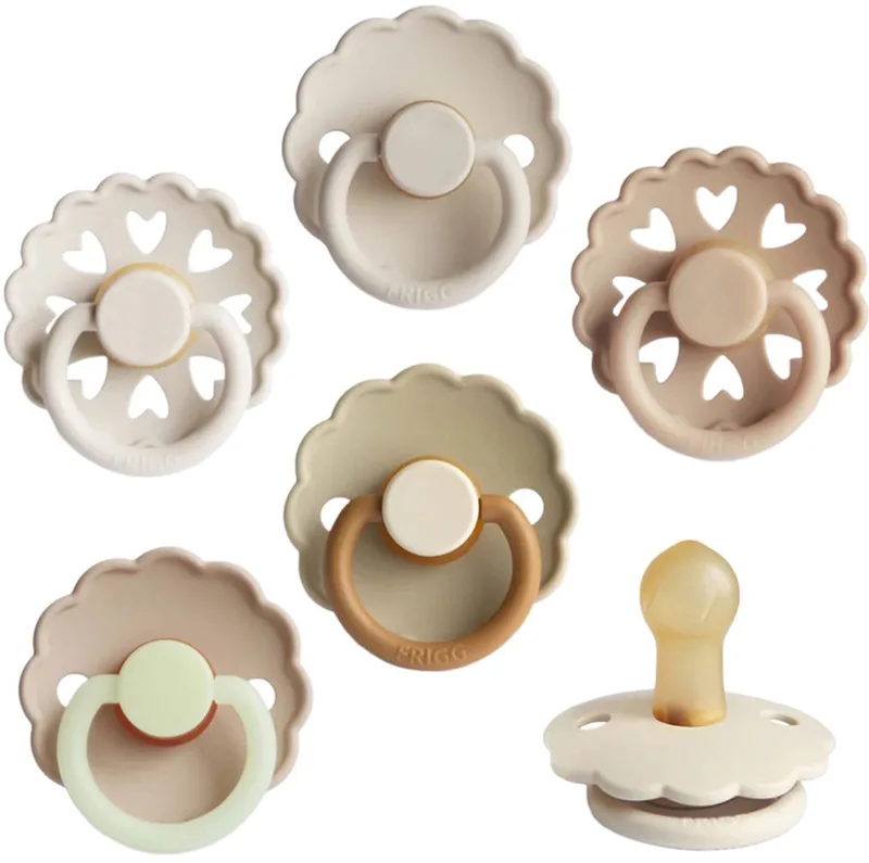 Fopspenen - Cinnamon Charm - 6-Pack - Latex - 0-6 Mnd van Frigg in [Beige] – productfoto