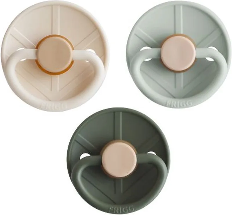 Little Viking Fopspeen - 0-6 Mnd - 3 stuks - Cream/Olive/Sage by Frigg in Cream – product photo