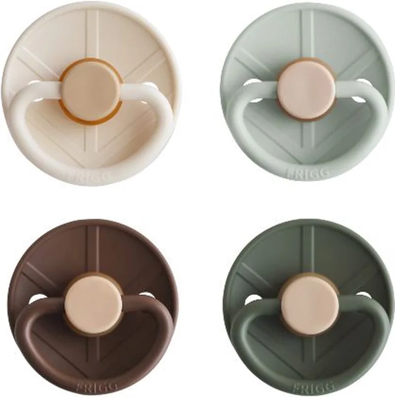 Little Viking Fopspeen - 0-6 Mnd - 4 stuks - Cream/Cocoa/Olive/Sage van Frigg in Crème – productfoto