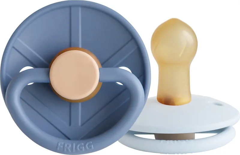 Little Viking Fopspeen - Rond - 2 Stuks - 0-6 Mnd - Ocean View/Powder Blue van Frigg in Blauw – productfoto
