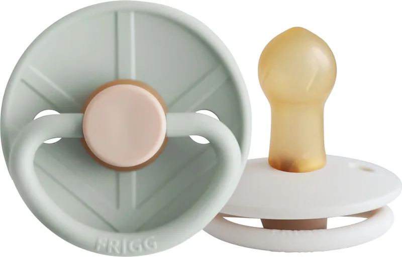 Little Viking Fopspeen - Rond - 2 Stuks - 0-6 Mnd - Sage/Cream van Frigg in Crème – productfoto