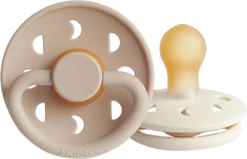 Moon Fopspeen - Rond - 2 Stuks - 0-6 Mnd - Cream/Croissant van Frigg in Crème – productfoto