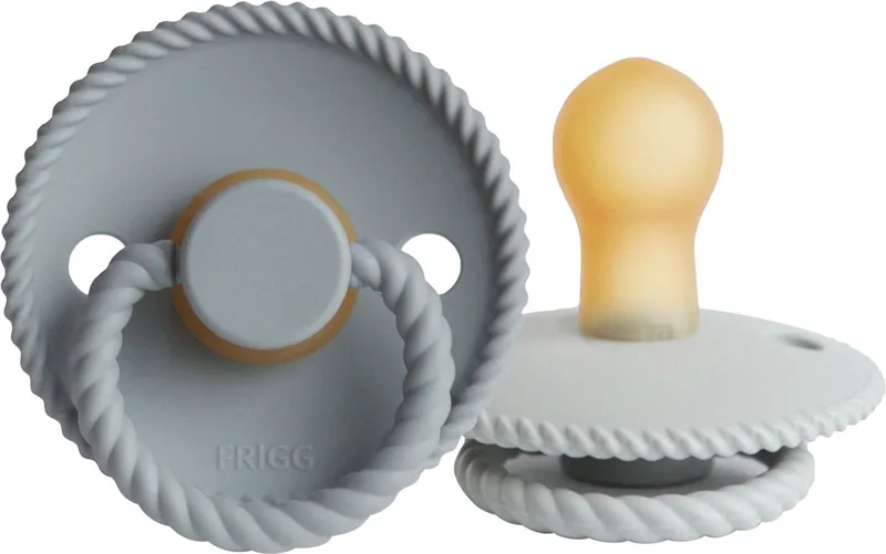 Rope fopspeen, 0-6 mnd (2 stuks), Fr.Gray/Silver Gray van Frigg in Grijs – productfoto