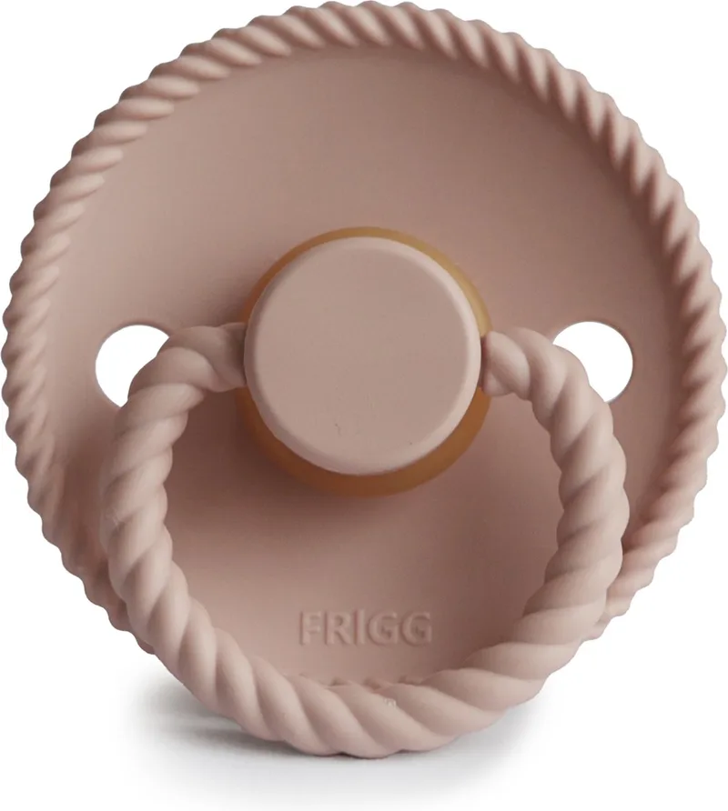 Rope Fopspeen Natuurlijk Rubber - maat T2 (6-18 maanden) van Frigg in Blush – productfoto
