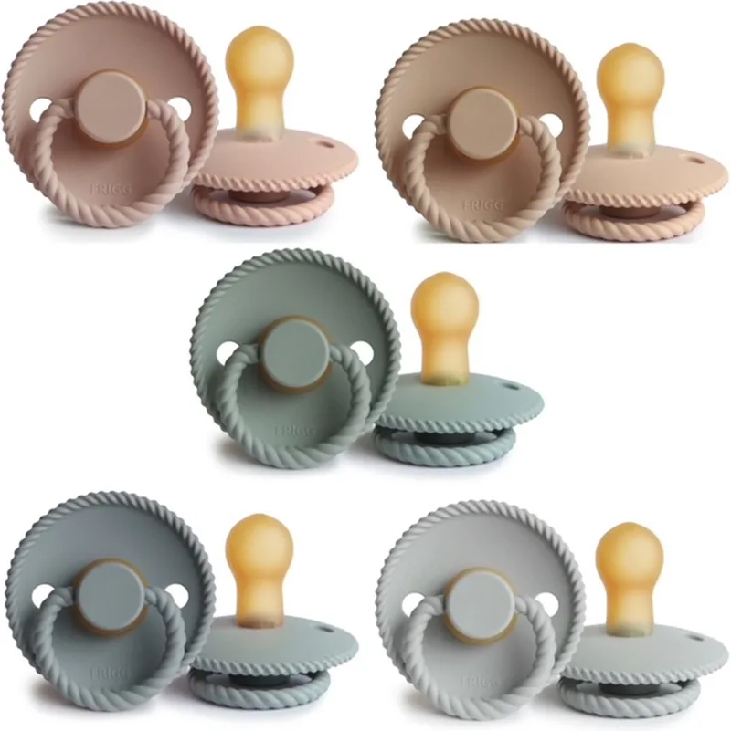 ROPE Fopspeen set 5 stuks 0-6 maand de Frigg en Blush, Croissant, Sage, French Gray en Silver Gray – photo produit