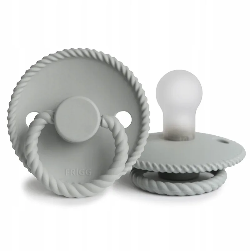 Rope Silicon Speen - (0-6 maanden) van Frigg in Silver Grey – productfoto