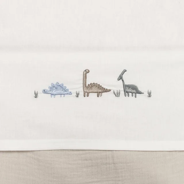 Laken Wieg Funnababy 75x100 Borduur Dino