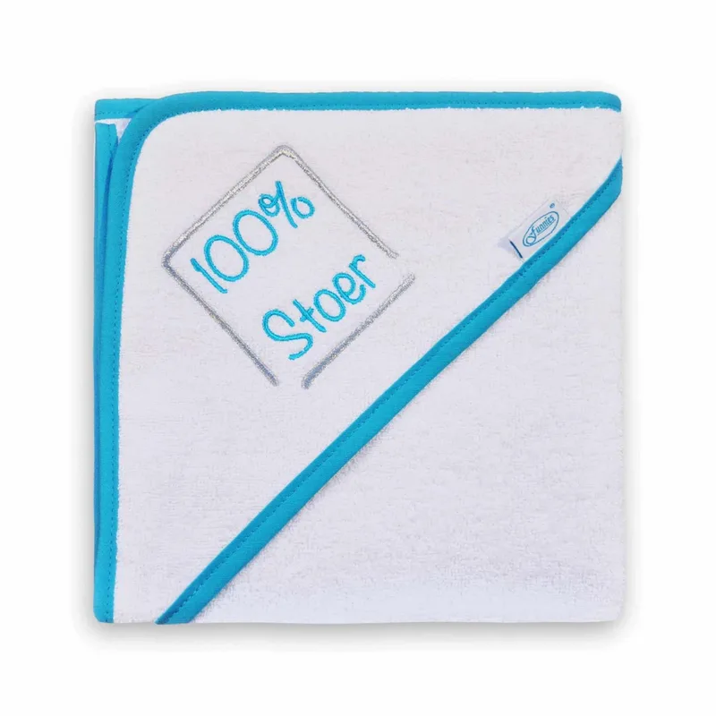 Badcape 100% stoer van Funnies in Wit – productfoto