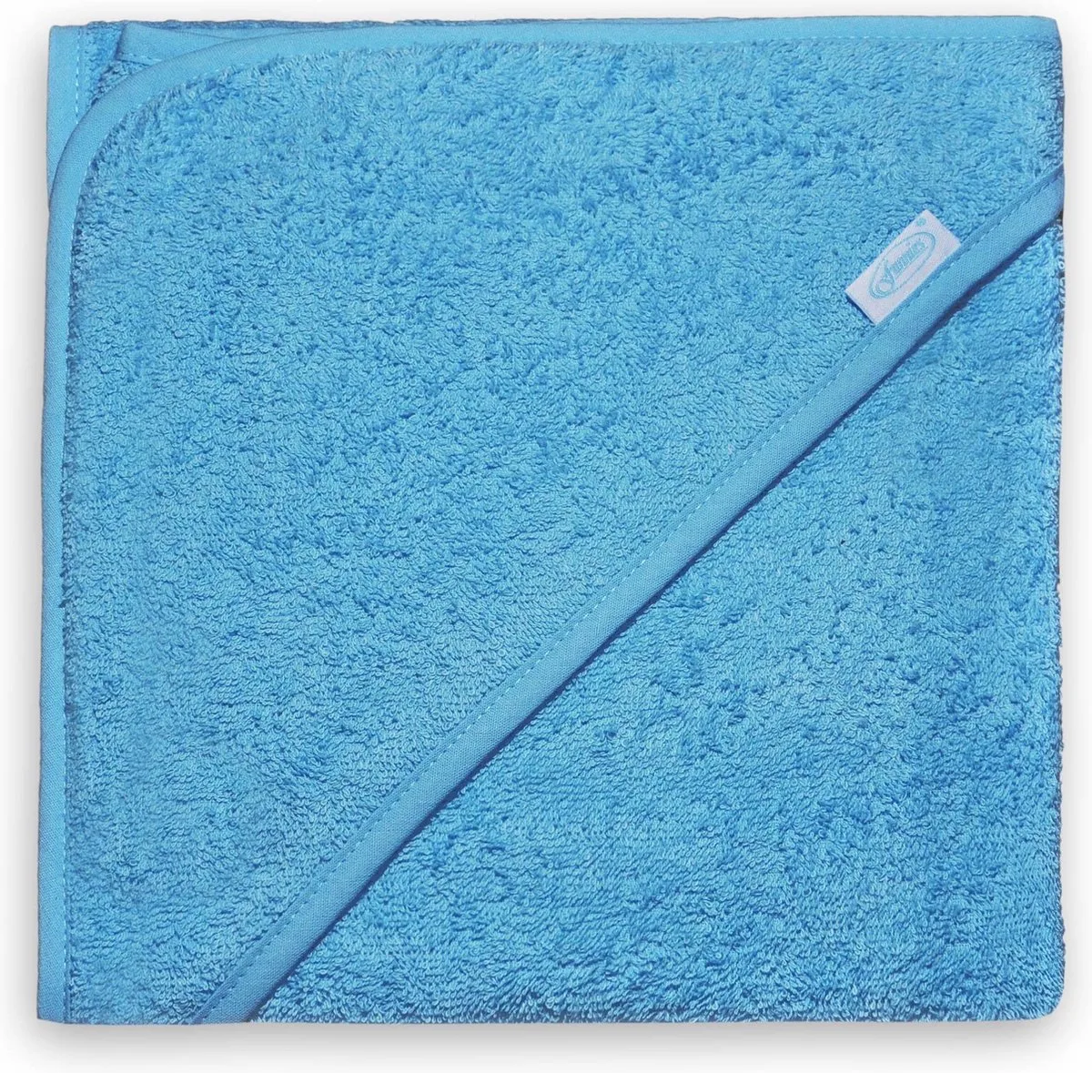 Badcape | 100×100 cm | 100% Katoen | Badstof van Funnies in Blauw – productfoto