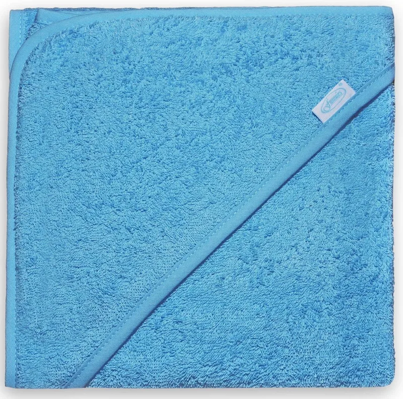 Badcape | Blauw | 80x80 cm | 100% Katoen | Badstof by Funnies in Blauwwww – product photo