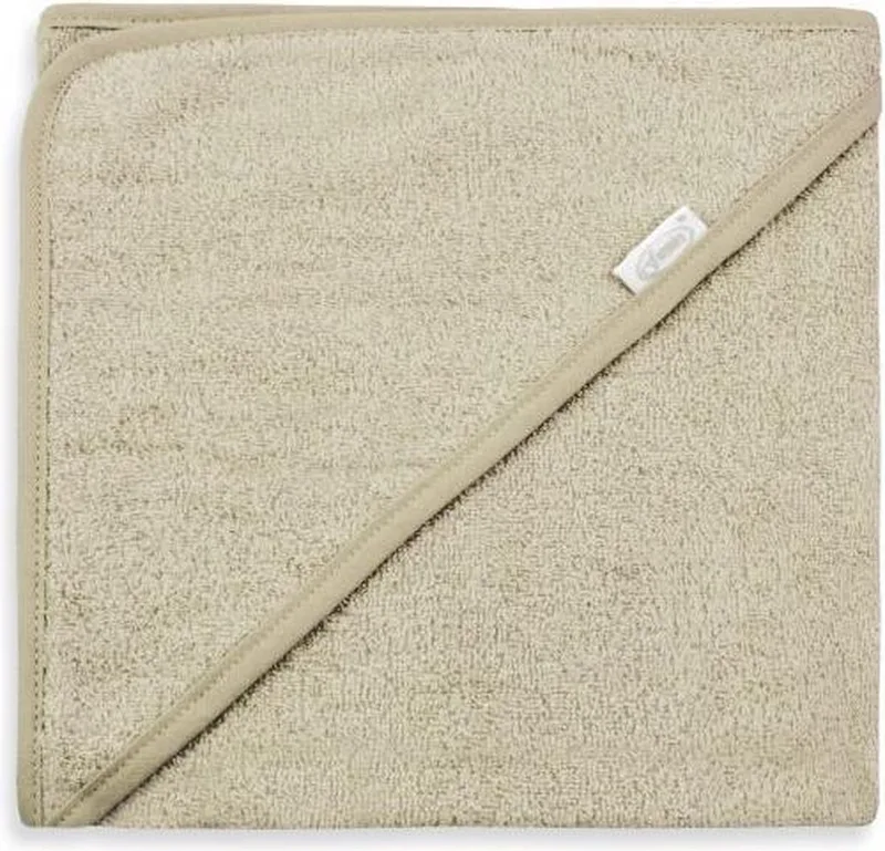 Badcape | Cream | 80x80 cm | 100% Katoen | Badstof de Funnies en Crème – photo produit