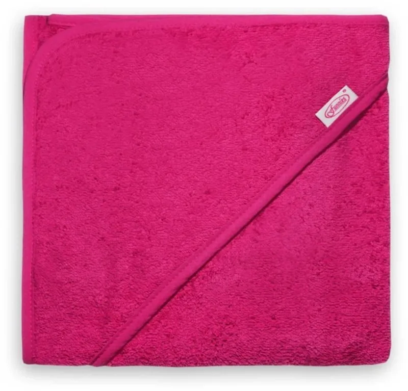 Badcape | Fuchsia | 80x80 cm | 100% Katoen | Badstof de Funnies en Fuchsiaa – photo produit