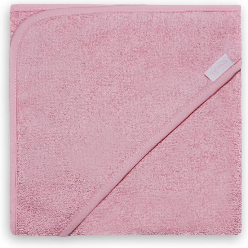 Badcape | Roze | 80x80 cm | 100% Katoen | Badstof van Funnies in Rozeeee – productfoto