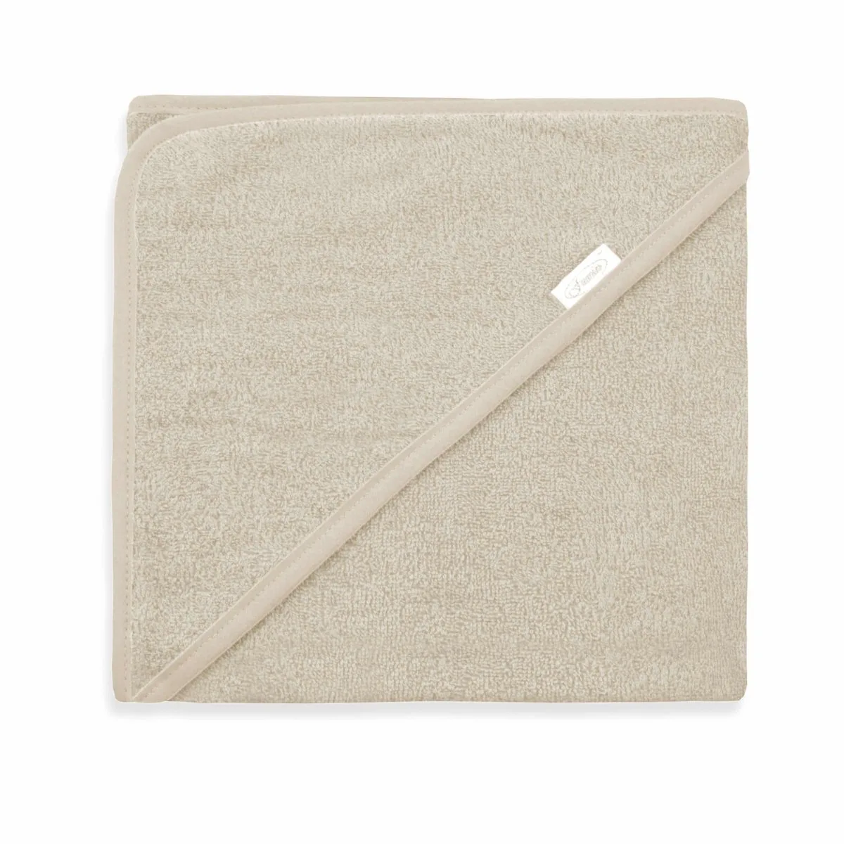 Badcape - Sandstone Beige 80x80 van Funnies in Sandstone grey – productfoto