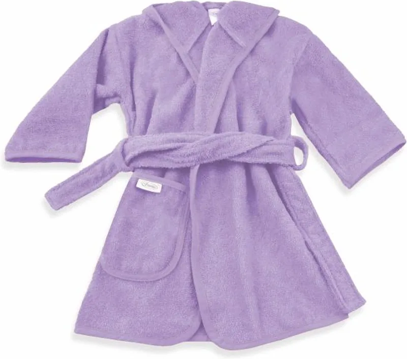 Badjas 1-2 Jaar Baby Badjas, Badjas Kinderen, Peuterbadjas - 100% Katoenen Badstof - Zacht en Absorberend - Perfect na Zwemmen, Douchen of Badderen - Ideaal als Cadeau voor Baby’s en Kinderen från Funnies i Lavendel – produktbild