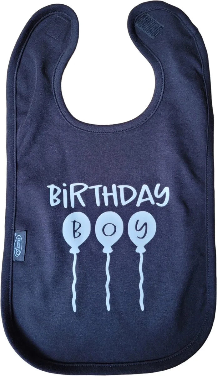 Birthday boy - slab - verjaardag - geschenk - baby - peuter- knoeien van Funnies in Zwart – wit – productfoto