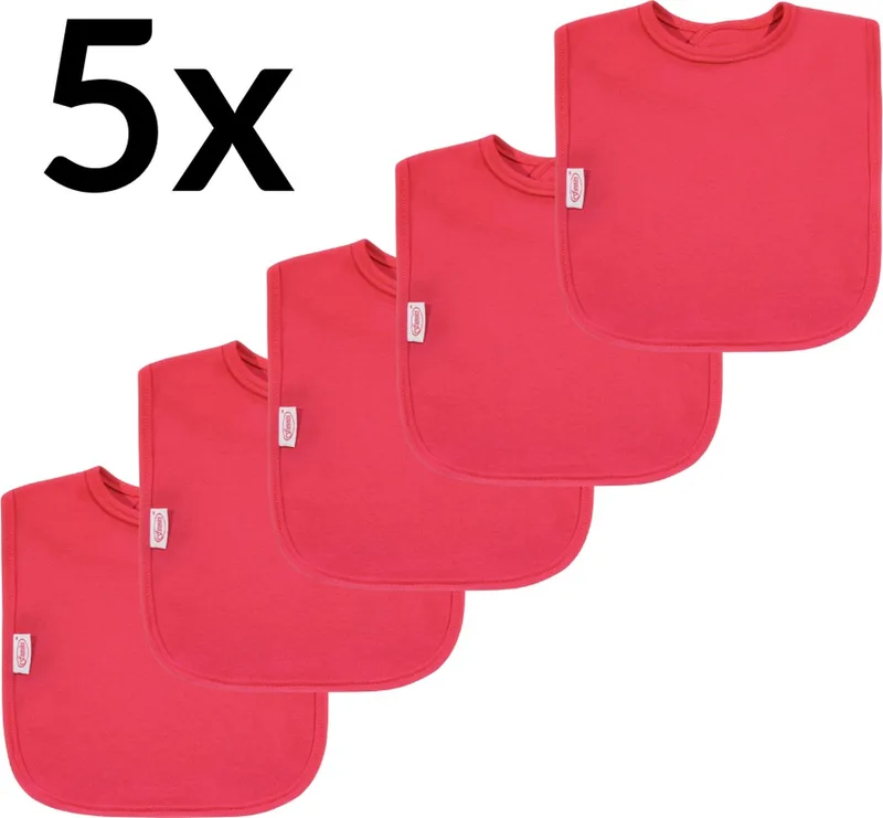 Interlock Slabben 5-Pack | Set Van 5 Stuks | Slabbers van Funnies in Fuchsia – productfoto