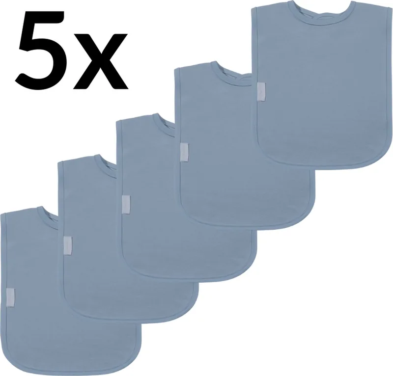 Interlock Slabben 5-Pack | Set Van 5 Stuks | Slabbers by Funnies in Grey Blue – product photo